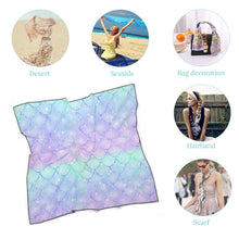 Cargar imagen en el visor de la galería, Pañuelo de Seda Bufanda Cuadrada Multifuncional para mujer NZ215 Personalizado con impresión completa con Foto Logo Patrón Texto