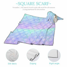 Cargar imagen en el visor de la galería, Pañuelo de Seda Bufanda Cuadrada Multifuncional para mujer NZ215 Personalizado con impresión completa con Foto Logo Patrón Texto