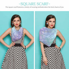 Cargar imagen en el visor de la galería, Pañuelo de Seda Bufanda Cuadrada Multifuncional para mujer NZ215 Personalizado con impresión completa con Foto Logo Patrón Texto