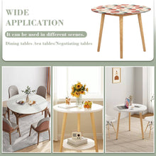 Cargar imagen en el visor de la galería, Funda de mantel redondo de tela oxford impermeable personalizado con patrón foto texto