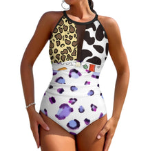 Cargar imagen en el visor de la galería, 2024 nuevo traje de baño de una pieza para mujer SDS2001 personalizado con patrón foto texto (impresión de imágenes múltiples)