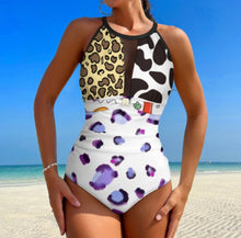 Cargar imagen en el visor de la galería, 2024 nuevo traje de baño de una pieza para mujer SDS2001 personalizado con patrón foto texto (impresión de imágenes múltiples)