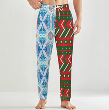 Cargar imagen en el visor de la galería, Pantalones de pijama holgados de felpa para hombre LM071 personalizado con patrón foto texto (impresión de imágenes múltiples)