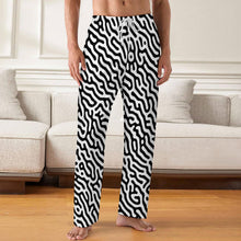 Cargar imagen en el visor de la galería, Pantalón de pijama holgado de algodón puro para hombre con estampado integral LM071 personalizado con patrón foto texto