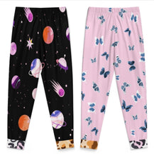 Cargar imagen en el visor de la galería, Pantalones de pijama para niños y niñas D29P Pantalones de dormir suaves personalizado con patrón foto texto (impresión de imágenes múltiples)