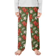 Cargar imagen en el visor de la galería, Pantalón de pijama para niños de pierna recta (niñas + niños) D31P personalizado con patrón foto texto (impresión de imagen única)