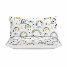 Cargar imagen en el visor de la galería, Juego de cama de 3 piezas estampado a una cara (1 funda nórdica + 2 fundas de almohada) personalizado con patrón foto texto