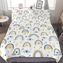 Cargar imagen en el visor de la galería, Juego de cama de 3 piezas estampado a una cara (1 funda nórdica + 2 fundas de almohada) personalizado con patrón foto texto