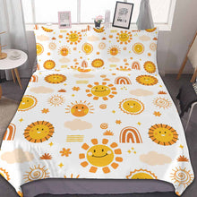 Cargar imagen en el visor de la galería, Juego de cama reversible de 3 piezas (1 funda nórdica + 2 fundas de almohada) estampado por ambos lados personalizado con patrón foto texto