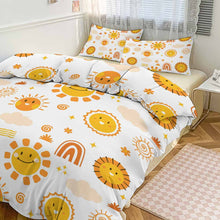 Cargar imagen en el visor de la galería, Juego de cama reversible de 3 piezas (1 funda nórdica + 2 fundas de almohada) estampado por ambos lados personalizado con patrón foto texto