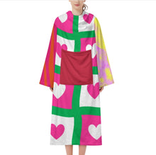 Cargar imagen en el visor de la galería, Bata de dormir unisex de manga larga de felpa acogedor LYQ129 personalizado con patrón foto texto (impresión de imágenes múltiples)