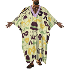 Cargar imagen en el visor de la galería, Bata de dormir para hombre con cuello en V y mangas de mariposa YKL01 personalizado con patrón foto texto (impresión de imágenes múltiples)