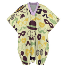 Cargar imagen en el visor de la galería, Bata de dormir para hombre con cuello en V y mangas de mariposa YKL01 personalizado con patrón foto texto (impresión de imágenes múltiples)