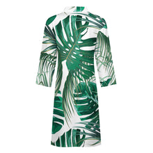 Cargar imagen en el visor de la galería, Albornoz de hombre LM003 adecuado para el baño salón dormitorio personalizado con patrón foto texto (impresión de imagen única)