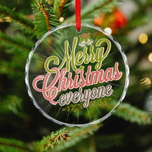 Cargar imagen en el visor de la galería, Adorno de árbol de Navidad de vidrio redondo personalizado con patrón foto texto