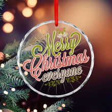 Cargar imagen en el visor de la galería, Adorno de árbol de Navidad de vidrio redondo personalizado con patrón foto texto