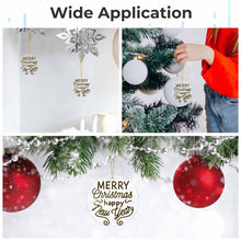 Cargar imagen en el visor de la galería, Adorno de árbol de Navidad de acrílico con colgante en varios estilos disponibles (forma circular, amor, Navidad) personalizado con patrón foto texto