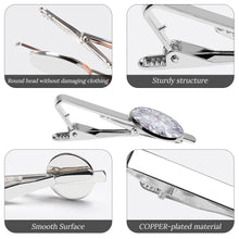 Cargar imagen en el visor de la galería, Pinzas para corbata paquete de un par impresas con el mismo patrón personalizado con patrón foto texto