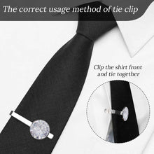 Cargar imagen en el visor de la galería, Pinzas para corbata paquete de un par impresas con el mismo patrón personalizado con patrón foto texto