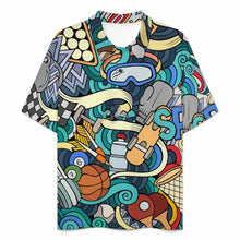 Cargar imagen en el visor de la galería, Polo para mujer con hombros rectos y tapeta de botones LTPL22 personalizado con patrón foto texto (impresión de imagen única)