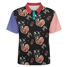 Cargar imagen en el visor de la galería, Polo de mujer con hombros rectos y tapeta de botones LTPL22 personalizado con patrón foto texto (impresión de imágenes múltiples)