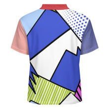 Cargar imagen en el visor de la galería, Polo de mujer con hombros rectos y tapeta de botones LTPL22 personalizado con patrón foto texto (impresión de imágenes múltiples)