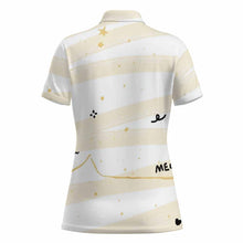 Cargar imagen en el visor de la galería, Polo de dos botones para mujer MWL637 personalizado con patrón foto texto (impresión de imagen única)