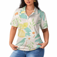 Cargar imagen en el visor de la galería, Polo de mujer de moda clásica con mangas cortas B613 personalizado con patrón foto texto (impresión de imagen única)