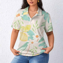 Cargar imagen en el visor de la galería, Polo de mujer de moda clásica con mangas cortas B613 personalizado con patrón foto texto (impresión de imagen única)