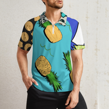 Cargar imagen en el visor de la galería, Polo deportivo ultraligero camisa funcional de manga corta para hombre con cremallera LTPL20 personalizado con foto patrón texto (impresión de imágenes múltiples)