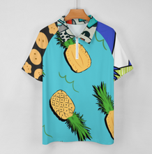 Cargar imagen en el visor de la galería, Polo deportivo ultraligero camisa funcional de manga corta para hombre con cremallera LTPL20 personalizado con foto patrón texto (impresión de imágenes múltiples)