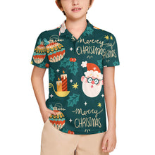 Cargar imagen en el visor de la galería, Polo de manga J62T corta para niño pequeño personalizado con patrón foto texto (impresión de imagen única)