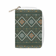 Cargar imagen en el visor de la galería, Tarjetero de piel personalizado con patrón foto texto (impresión de imagen única)