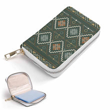 Cargar imagen en el visor de la galería, Tarjetero de piel personalizado con patrón foto texto (impresión de imagen única)