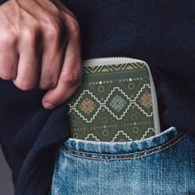 Cargar imagen en el visor de la galería, Tarjetero de piel personalizado con patrón foto texto (impresión de imagen única)