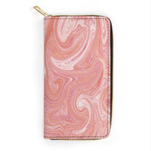 Cargar imagen en el visor de la galería, Cartera de viaje de piel para mujer y hombre personalizado con patrón foto texto (diferentes imágenes en ambos lados)