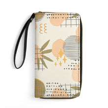 Cargar imagen en el visor de la galería, Cartera de piel con cordón para mujer y hombre personalizado con patrón foto texto (misma imagen por ambas caras)