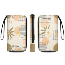 Cargar imagen en el visor de la galería, Cartera de piel con cordón para mujer y hombre personalizado con patrón foto texto (misma imagen por ambas caras)