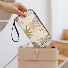 Cargar imagen en el visor de la galería, Cartera de piel con cordón para mujer y hombre personalizado con patrón foto texto (misma imagen por ambas caras)