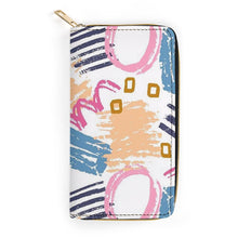 Cargar imagen en el visor de la galería, Cartera de piel para mujer y hombre personalizado con patrón foto texto (misma imagen en ambos lados)