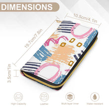 Cargar imagen en el visor de la galería, Cartera de piel para mujer y hombre personalizado con patrón foto texto (misma imagen en ambos lados)