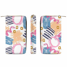 Cargar imagen en el visor de la galería, Cartera de piel para mujer y hombre personalizado con patrón foto texto (misma imagen en ambos lados)