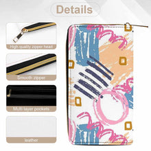 Cargar imagen en el visor de la galería, Cartera de piel para mujer y hombre personalizado con patrón foto texto (misma imagen en ambos lados)