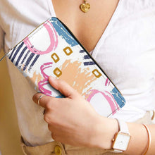 Cargar imagen en el visor de la galería, Cartera de piel para mujer y hombre personalizado con patrón foto texto (misma imagen en ambos lados)