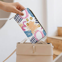 Cargar imagen en el visor de la galería, Cartera de piel para mujer y hombre personalizado con patrón foto texto (misma imagen en ambos lados)