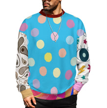 Cargar imagen en el visor de la galería, Suéter unisex de cuello redondo ANR personalizado con patrón foto texto (impresión de imágenes múltiples)