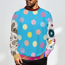 Cargar imagen en el visor de la galería, Suéter unisex de cuello redondo ANR personalizado con patrón foto texto (impresión de imágenes múltiples)