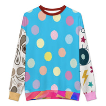 Cargar imagen en el visor de la galería, Suéter unisex de cuello redondo ANR personalizado con patrón foto texto (impresión de imágenes múltiples)