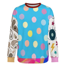 Cargar imagen en el visor de la galería, Suéter unisex de cuello redondo ANR personalizado con patrón foto texto (impresión de imágenes múltiples)