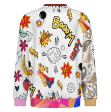 Cargar imagen en el visor de la galería, Suéter unisex de cuello redondo ANR personalizado con patrón foto texto (impresión de imágenes múltiples)